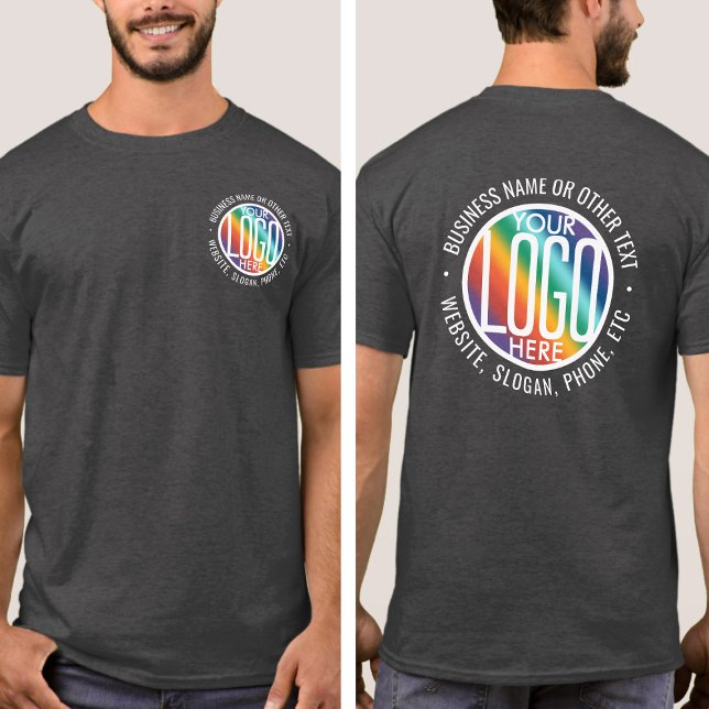 Camiseta Logotipo da empresa impresso na parte frontal (Criador carregado)