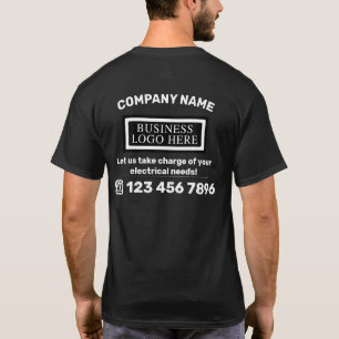 Camiseta Logotipo da Empresa Informações de Contato do Func