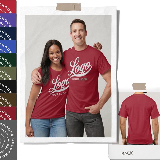 Camiseta Logotipo da empresa Men Women Maroon (Criador carregado)