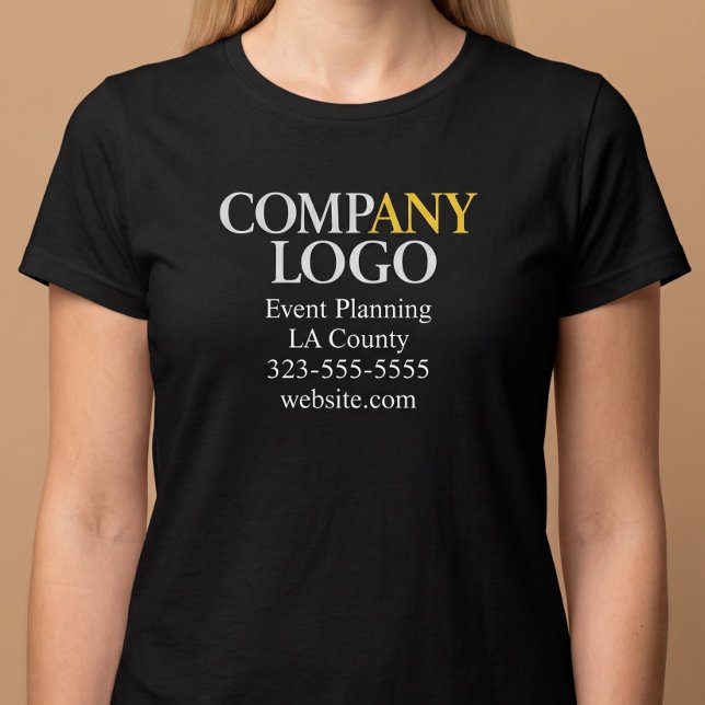 Camiseta Logotipo da Empresa Negócios (Criador carregado)
