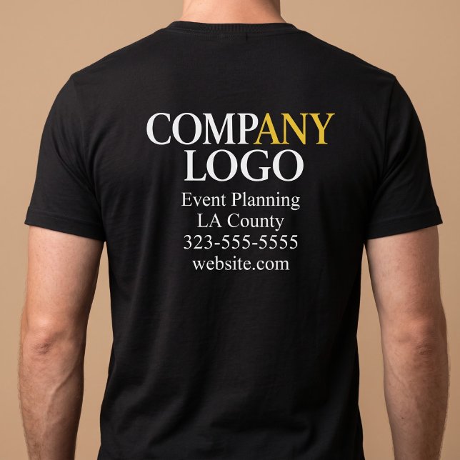 Camiseta Logotipo da Empresa Negócios (Criador carregado)