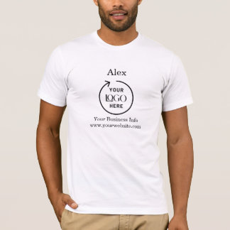 Camiseta Logotipo da Empresa | Nome do Funcionário Branco c