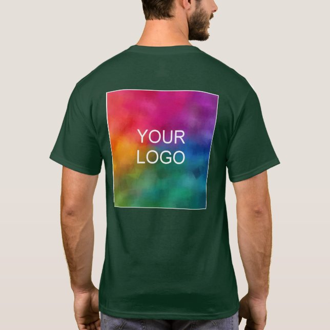 Camiseta Logotipo da empresa para envio do Design traseiro  (Verso)