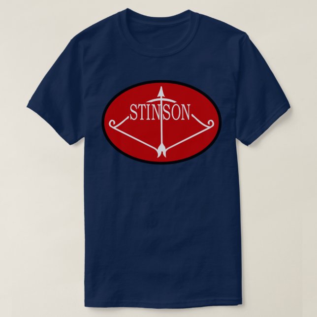 Camiseta Logotipo da empresa Stinson Aircraft (Frente do Design)