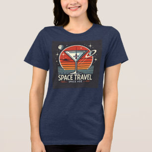 Camiseta Logotipo da Era Espacial Martini Viagem 1957