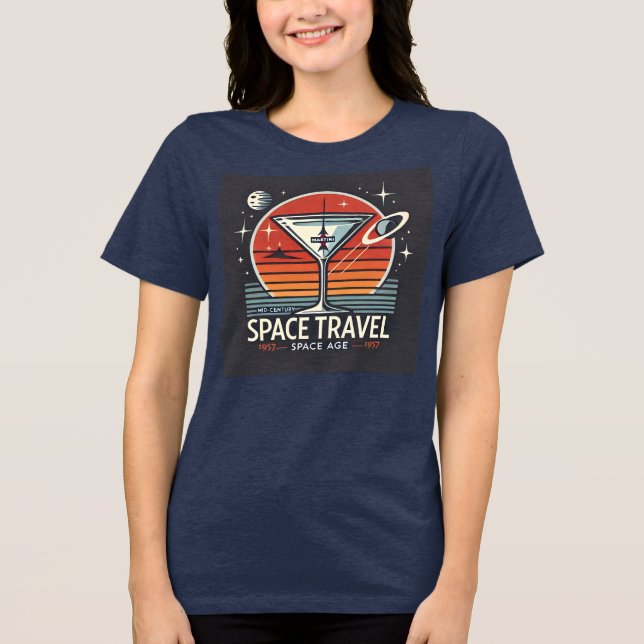 Camiseta Logotipo da Era Espacial Martini Viagem 1957 (Frente)