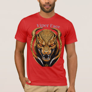Camiseta Logotipo da Face da Víbora – Vetor de Vista Fronta