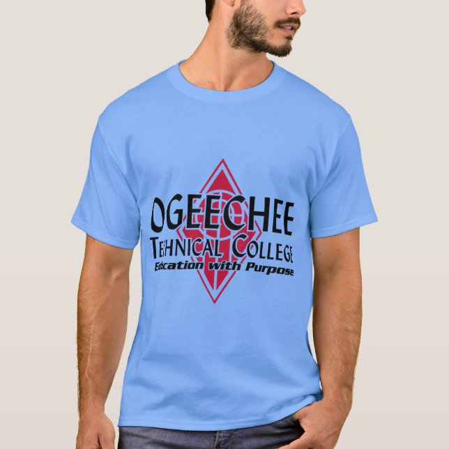 Camiseta Logotipo da Faculdade Ogeechee Tech1 (Frente)