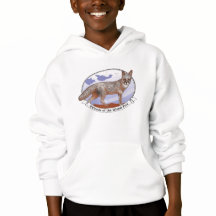 Logotipo da ilha Fox Kids Hoodie White ou Cinza cl