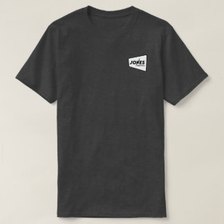 Camiseta Logotipo da Jones Comics 2 frente e verso