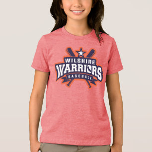 Camiseta Logotipo da Liga de Baseball dos Guerreiros de Wil