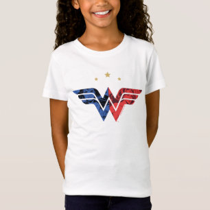 Camiseta Logotipo da Mulher Maravilha Moderno e Retro em Ca