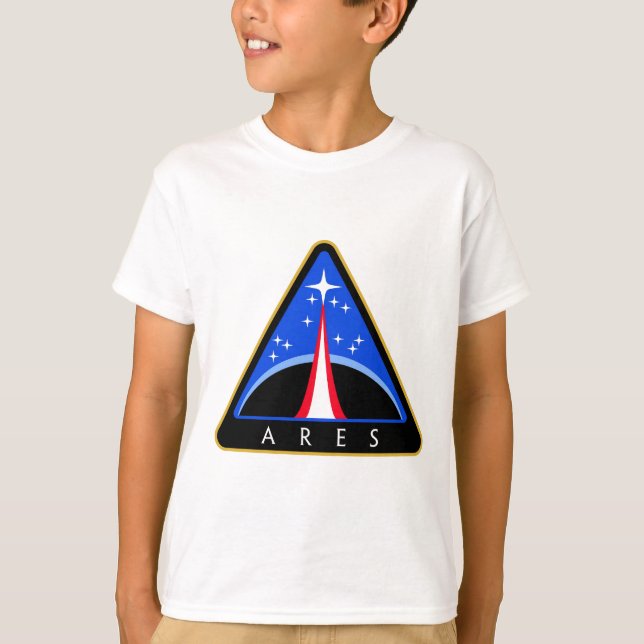 Camiseta Logotipo da NASA Ares Rocket (Frente)