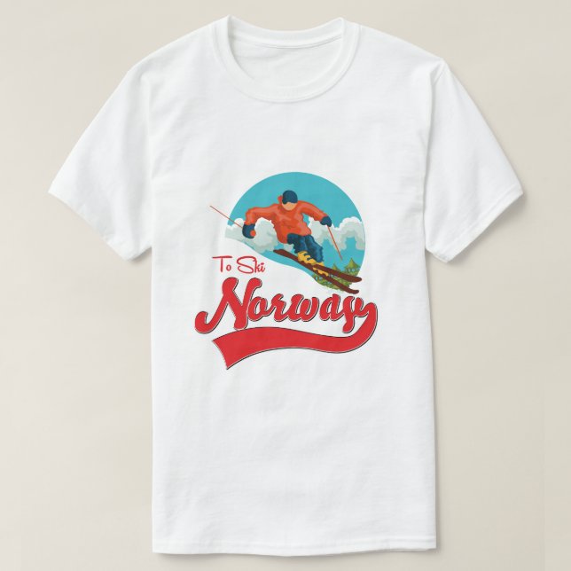 Camiseta logotipo da Norway to Ski. (Frente do Design)