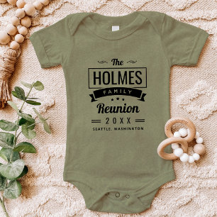 Camiseta Logotipo da Reunião da Família Retro Moderna