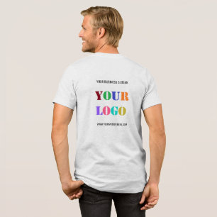 Camiseta Logotipo da sua empresa e texto personalizado Empr