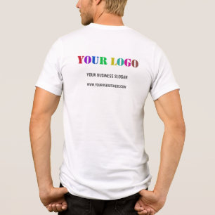 Camiseta Logotipo da Sua Empresa Texto Personalizado Negóci
