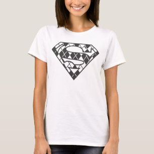 Camiseta Logotipo da Supergirl Black Argyle