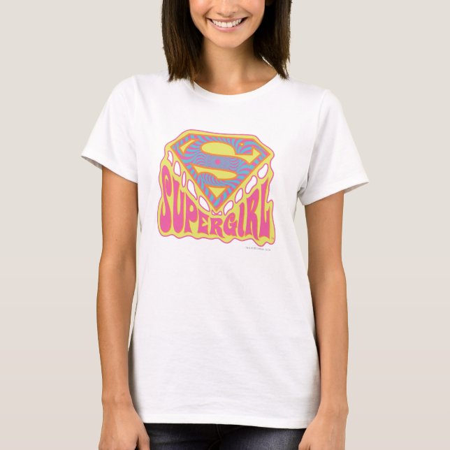 Camiseta Logotipo da Supergirl Groovy (Frente)