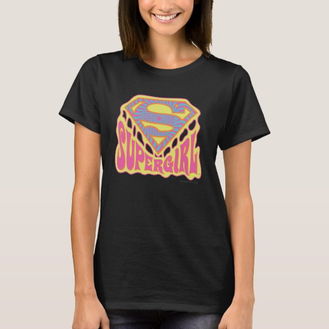 Camiseta Logotipo da Supergirl Groovy (Frente)
