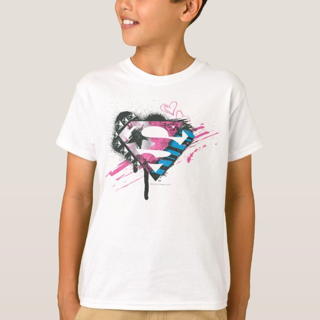 Camiseta Logotipo da Supergirl Hearts (Frente)