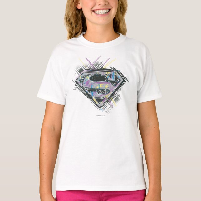 Camiseta Logotipo da Supergirl Scribbles (Frente)