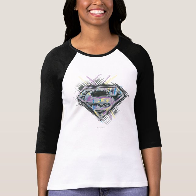 Camiseta Logotipo da Supergirl Scribbles (Frente)