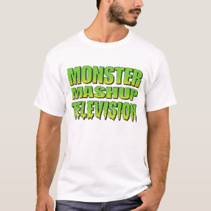 Camiseta Logotipo da tevê de Mashup do monstro