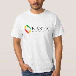 Camiseta Logotipo da Universidade Rasta Cores Rasta Reggae 