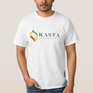 Camiseta Logotipo da Universidade Rasta Cores Rasta Reggae