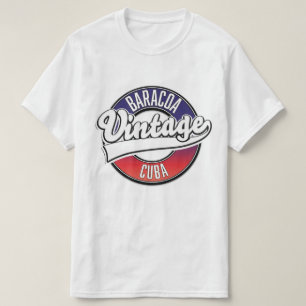 Camiseta Logótipo da vintage de Baracoa cuba
