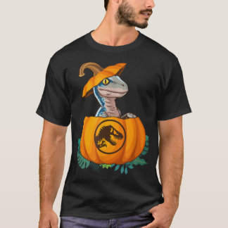 Camiseta Logotipo de abóbora do Dinossauro do Mundo Jurássi
