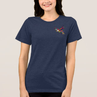 Camiseta Logotipo de Águia Voadora Colorida Chaveirinho Esp