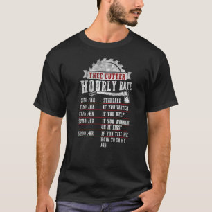 Camiseta Logotipo de Arborista de Lumberjack de Taxa Horári