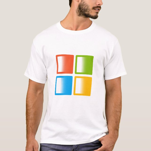 Camiseta Logotipo de Arte da Microsoft (Frente)