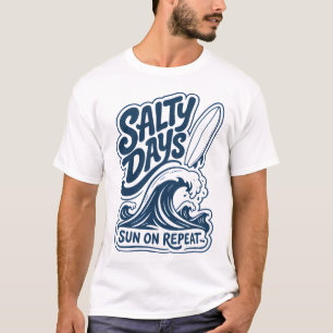 Camiseta Logotipo de Aventura de Surfe