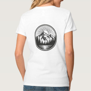 Camiseta Logotipo de Aventura na Montanha Selo de Acampam