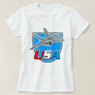 Camiseta logotipo de avião a jato dos EUA