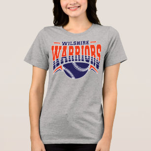 Camiseta Logotipo de Baseball do Marinho de Guerreiros Wils