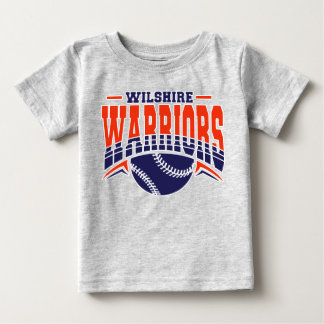 Camiseta Logotipo de Baseball do Marinho de Guerreiros Wils