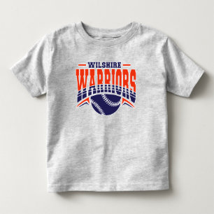 Camiseta Logotipo de Baseball do Marinho de Guerreiros Wils