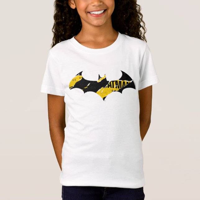 Camiseta Logotipo de Batman de Fita de Cuidado (Frente)