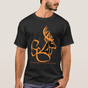Camiseta Logotipo De Caça E De Outdoors Do Cinza Arkansas