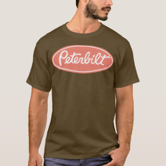 Camiseta logotipo de caminhões de peterbilhas vermelhas