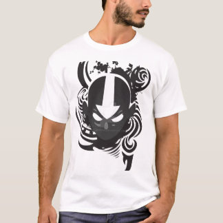 Camiseta Logotipo de Caveira de Guerreiro Sombrio