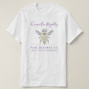Camiseta Logotipo de cera de abelhas personalizada do ornam