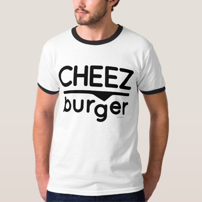 Camiseta Logotipo de Cheezburger (preto) (Frente)