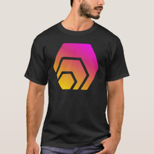 Camiseta Logotipo de Coin da Cadeia de Bloqueio de Criptomo