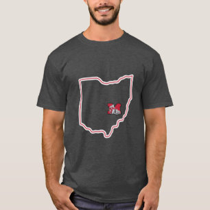 Camiseta Logotipo de Contorno da Universidade de Ohio de Mu