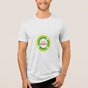 Camiseta Logotipo de Crachá para Viagens felizes.